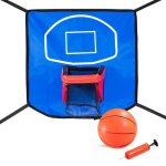 Panier de basket pour trampoline de jardin universel - jump4fun - mixte - bleu - 60 x 60cm