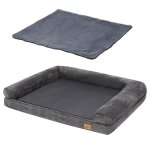 Panier chien orthopdique - unho - xxl - dhoussable - lavable - 135x100x24cm