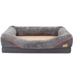 Panier chien orthop�dique - marque - moyen - gris - housse imperm�able