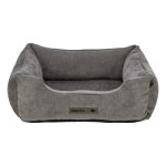Panier pour chien - trixie - vital lennox - tissu chenille - 80 x 60 cm - gris