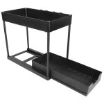 Panier coulissant ohmg - �tag�re support de rangement organiseur - noir - cuisine - contemporain - design ...