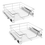 Panier coulissant rtractable pour rangement et organisation de cuisine - ohmg - 39 * 14 * 44 cm - blanc ...
