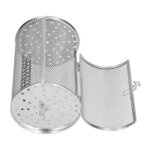 Panier de friteuse rotatif à 360 degrés en acier inoxydable pour four électrique tbest - gris Panier de friteuse rotatif à 360 degrés en acier inoxydable pour four électrique tbest - gris