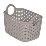 Panier  linge - paris prix - tress - 6l - plastique - taupe