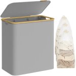 Panier � linge - songmics - 3 compartiments - 150l - tissu oxford - gris tourterelle