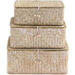 Panier  linge panier dosier bote de rangement storage creative blanc 3pcs set