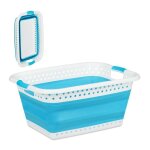 Relaxdays panier à lessive pliable plastique silicone corbeille à linge peu encombrante hlp 27x61x455cm ... Relaxdays panier à lessive pliable plastique silicone corbeille à linge peu encombrante hlp 27x61x455cm ...