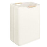 Panier � linge pliable 60l avec manche en bois corbeille a linge pour chambre � coucher salle de bain ...