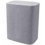 Panier � linge sven 90 l avec couvercle et 2 sacs amovibles double compartiment - gris