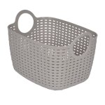 Panier  linge - paris prix - tress - 12l - plastique - taupe