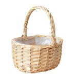Panier de pique - nique en osier panier en osier avec poign�es et doublure convient pour pique - nique ...