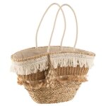 Panier de plage - paris prix - coquillages - rotin & jute - 48x30x45 cm - naturel Panier de plage - paris prix - coquillages - rotin & jute - 48x30x45 cm - naturel