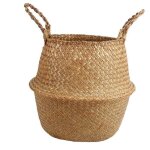 Panier de rangement seagrass paniers de ventre avec poignes plant pot organisateur pour la blanchisserie ...