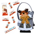 Panier renne de nol garni dun assortiment de 30 chocolats kinder schokobons mini bueno maxi & country ...