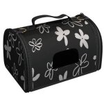 Panier de transport pour chien flower medium noir Panier de transport pour chien flower medium noir