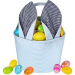 Panier � ?ufs - zgeer - sacs de lapin de p�ques - r�utilisable - bleu - enfant