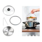 Panier vapeur avec couvercle en verre - rosenstein & sohne - accessoires de cuisson vapeur