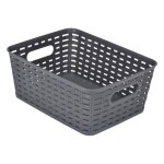 Panire  linge - paris prix - modle tress - plastique - 5l - gris - pratique et utile
