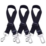 Panlom� 3pcs ceinture sangle de s�curit� chien retenue harnais r�glable pour voiture v�hicule