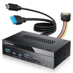 Panneau avant - graugear - 525 pouces - 4 ports usb 3. 2 gen2 - lecteur sd et micro - sd - design moderne ...