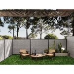 Clture  enterrer h 181 cm - kit de 7 lames en composite + 1 poteau gris clair - enola