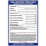 Panneau d�claration pr�alable de construction ou travaux akilux 35 mm sans ?illets 800 x 1200 mm