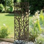 Panneau décoratif ajouré - nortene - brun effet vieilli - gris mat - treillage decoratif metal arbre Panneau décoratif ajouré - nortene - brun effet vieilli - gris mat - treillage decoratif metal arbre