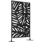 Outsunny - paravent exterieur - acier - 122x45x198cm - noir Outsunny - paravent exterieur - acier - 122x45x198cm - noir