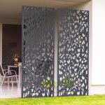 Idmarket panneau d�coratif universel 150 x 50 cm flower gris
