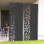 Idmarket panneau d�coratif universel 150 x 50 cm flower gris semi ajour� sur le c�t�