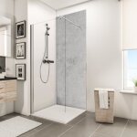 Panneau mural d�codesign d�cor 100x210 cm rev�tement mural d�coratif 3d pierre gris clair pour douche ...