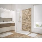 Panneau mural parement clair 100 x 210 cm revtement pour douche et salle de bains dcodesign couleur ...