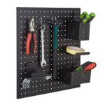 Relaxdays panneau perfor systme de rangement pour outils h x l : 45 x 45 cm en lot de 9 accessoires ...