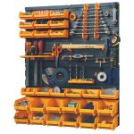 Panneau porte outils 66 x 78 x 1. 7cm 4 panneaux perfor�s 15 petits - 12 grands bacs 38 crochets etag�re ...