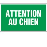 Panneau rigide en polystyr�ne attention au chien - rigide 330x200mm