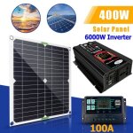 Panneau solaire 100w 12vkit de panneau solaire convertisseur 600w avec contrôleur de charge solaire 100a ... Panneau solaire 100w 12vkit de panneau solaire convertisseur 600w avec contrôleur de charge solaire 100a ...