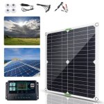 Panneau solaire 100w 12v monocristallin étanche pour le toit de camping - car caravane camping jardin ... Panneau solaire 100w 12v monocristallin étanche pour le toit de camping - car caravane camping jardin ...