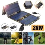 Panneau solaire pliable - mioloe - 20w - chargeur mobile - camping - randonn�e