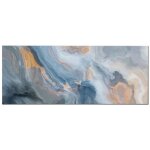 Panorama crdence adhsive cuisine marbre bleu et orange 40x200 cm - crdence adhsive pour cuisine - ...