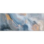 Panorama crdence adhsive cuisine marbre bleu et orange 60x100 cm - crdence adhsive pour cuisine - ...
