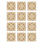 Panorama stickers carrelage adhésif cuisine - 48 pièces de 15x15 cm hydraulique type oriental orange ... Panorama stickers carrelage adhésif cuisine - 48 pièces de 15x15 cm hydraulique type oriental orange ...