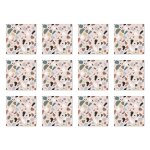 Panorama stickers carrelage adh�sif cuisine 8 pi�ces de 100x10cm pierres rose - autocollant adh�sif en ...