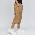 Pantacourt cargo homme Été relaxed fit multi - poches sport avez ceinture - kaki Pantacourt cargo homme Été relaxed fit multi - poches sport avez ceinture - kaki