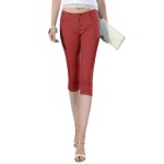 Pantacourt femme slim fit stretch ete couleur unie pantalon court en jean skinny 5 poches confortable ... Pantacourt femme slim fit stretch ete couleur unie pantalon court en jean skinny 5 poches confortable ...