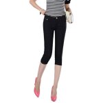 Pantacourt femme slim fit stretch ete couleur unie pantalon court en jean skinny 5 poches confortable ...