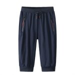 Pantacourt hommepantacourt coton jogging sport �t� avec cordon de serrage hommes - bleu