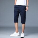 Pantacourt homme ete leger respirante - bleu royal - coupe droite