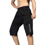 Pantacourt homme t schage rapide lger respirante taille lastique sans repassage confort - noir