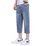 Pantacourt homme en jeans ete coupe droite casual pantalon court stretch 5 poches effet délavé - bleu ... Pantacourt homme en jeans ete coupe droite casual pantalon court stretch 5 poches effet délavé - bleu ...