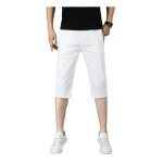 Pantacourt homme en jeans ete stretch coupe droite casual pantalon court 5 poches couleur unie confortable ... Pantacourt homme en jeans ete stretch coupe droite casual pantalon court 5 poches couleur unie confortable ...
